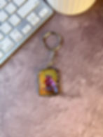 Thumbnail: Rectangle Photo Keyring, double sided photo keychain, gift for her, custom gift,