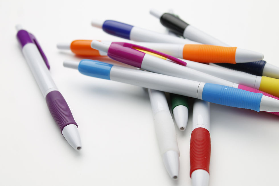 Thumbnail: Plastic pen curved clip 10 colours