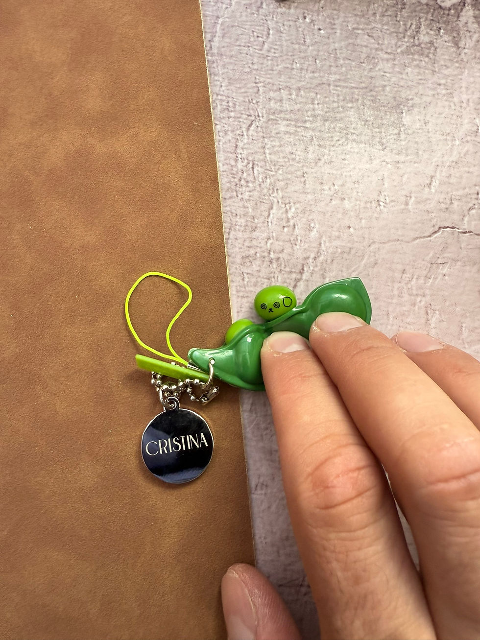 Thumbnail: Personalised Fidget Bean Keyring, Squeeze Bean Keychain Custom,Christmas Gift