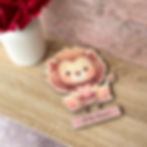 Thumbnail: Lion with name wall plaque, Animals nursery wall decor, Baby Lion, Children's