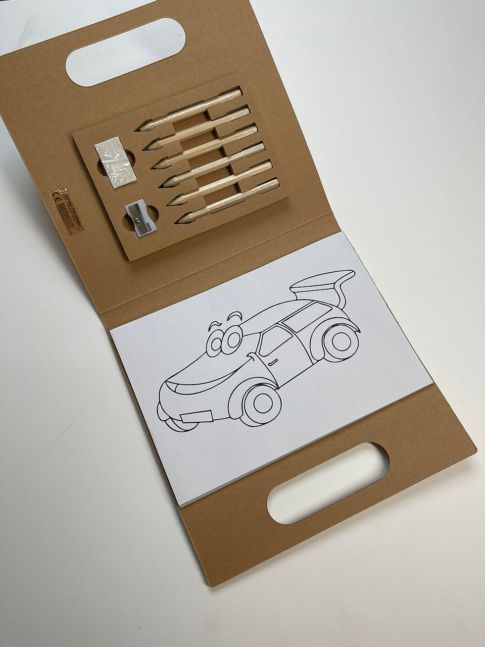 Thumbnail: Personalised colouring book with crayons, any name colouring book