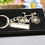 Thumbnail: Engraved bicycle keyring personalised name text