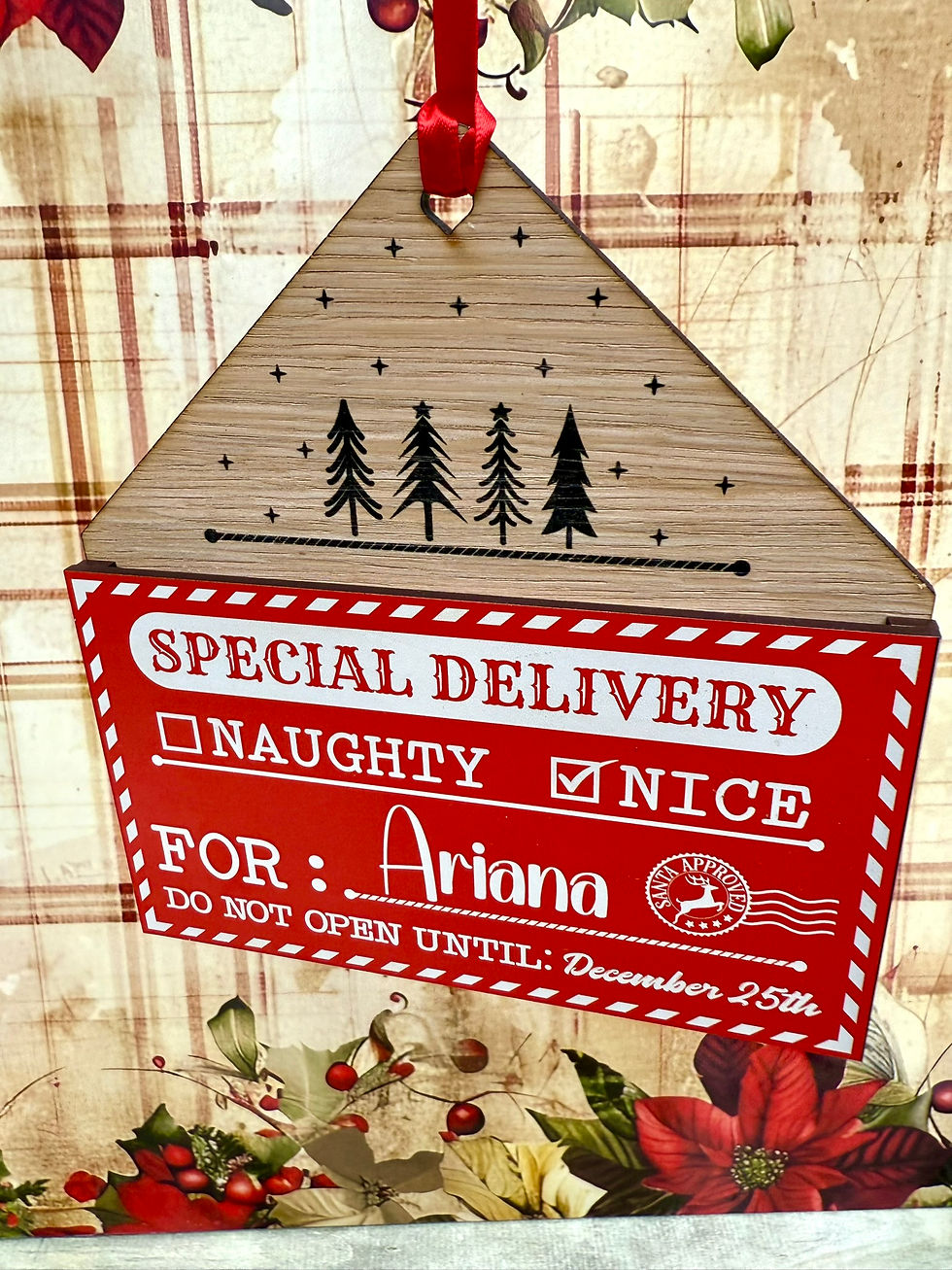 Thumbnail: Personalised Letter to Santa Christmas Ornament | Naughty or Nice List