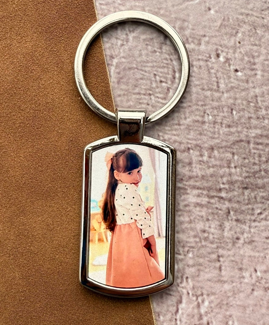 Thumbnail: Custom Oblong Photo Keepsake Keyring, Gift for Him, Gift from Secret Santa, Xmax