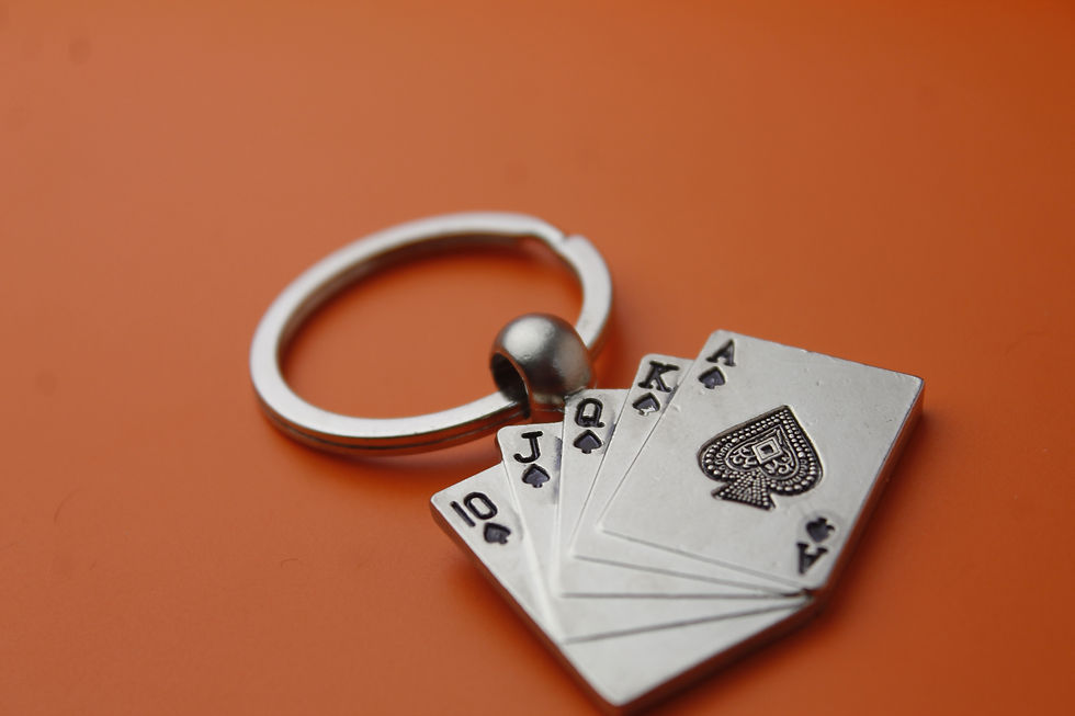 Thumbnail: Poker Cards metal keyring