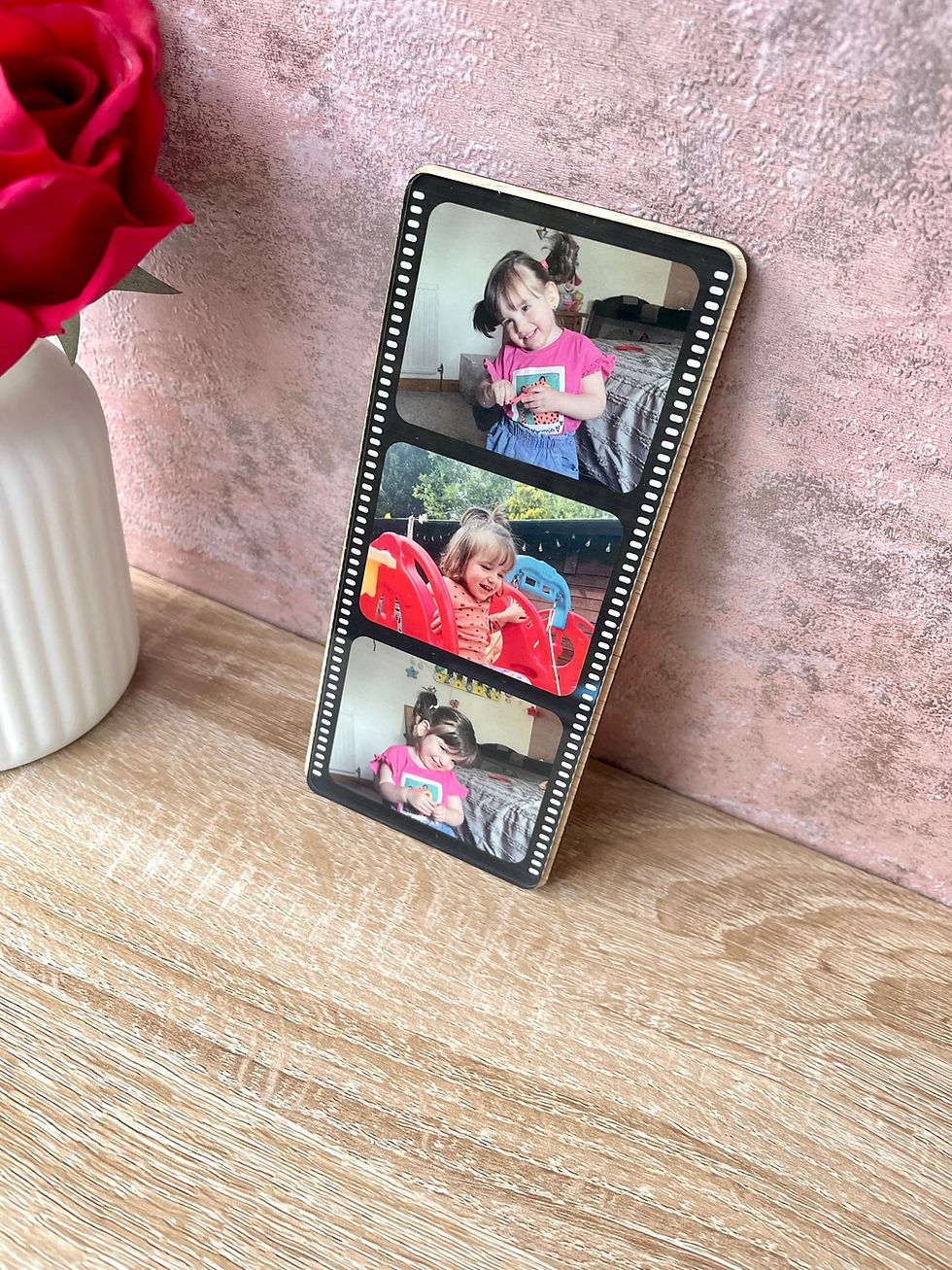 Thumbnail: Photo Strip Polaroid with text | Personalised Fridge magnet | Wedding favours |