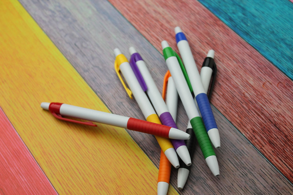 Thumbnail: Plastic pen 7 colours grip