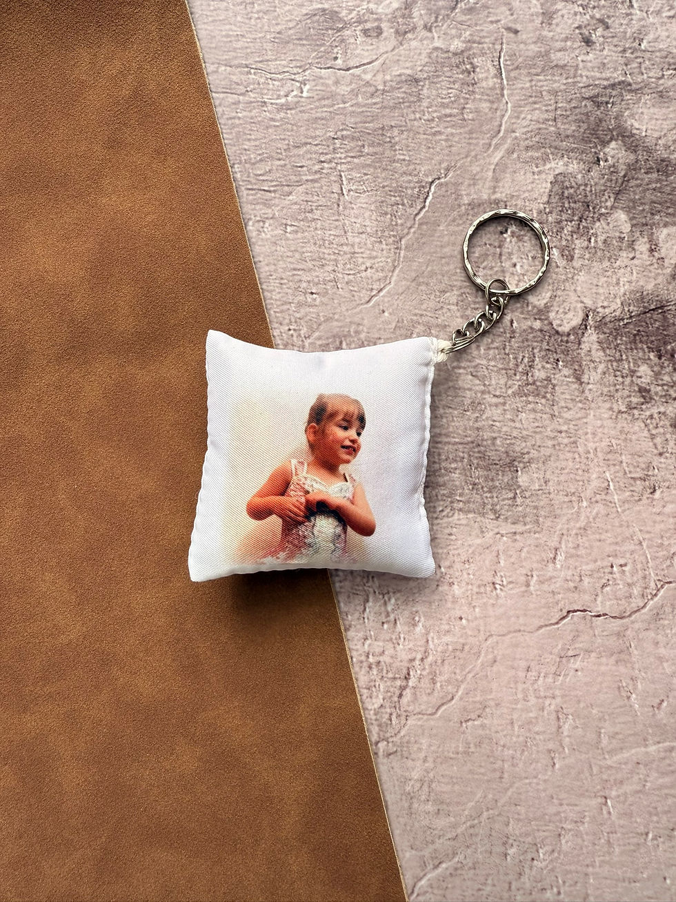 Thumbnail: Custom Photo Soft Pillow Keyring, Personalised Keychain,Christmas Gift