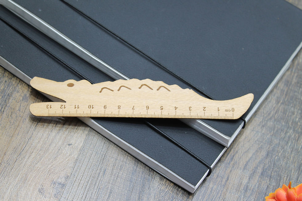 Thumbnail: Crocodile kids ruler made of thin wood