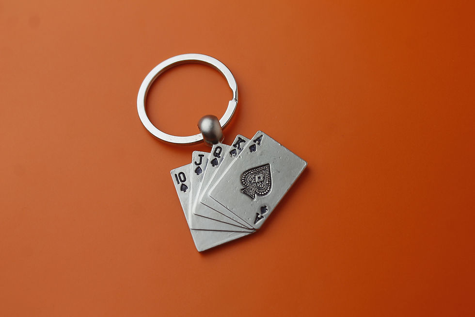 Thumbnail: Poker Cards metal keyring