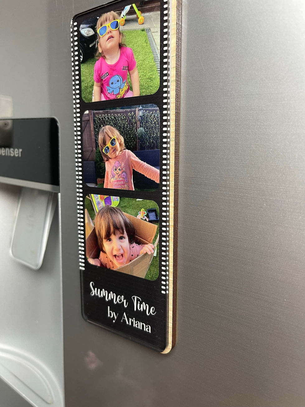 Thumbnail: Photo Strip Polaroid with text | Personalised Fridge magnet | Wedding favours |