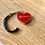 Thumbnail: Personalised Red Heart foldable bag Hook, hand bag holder, personalised