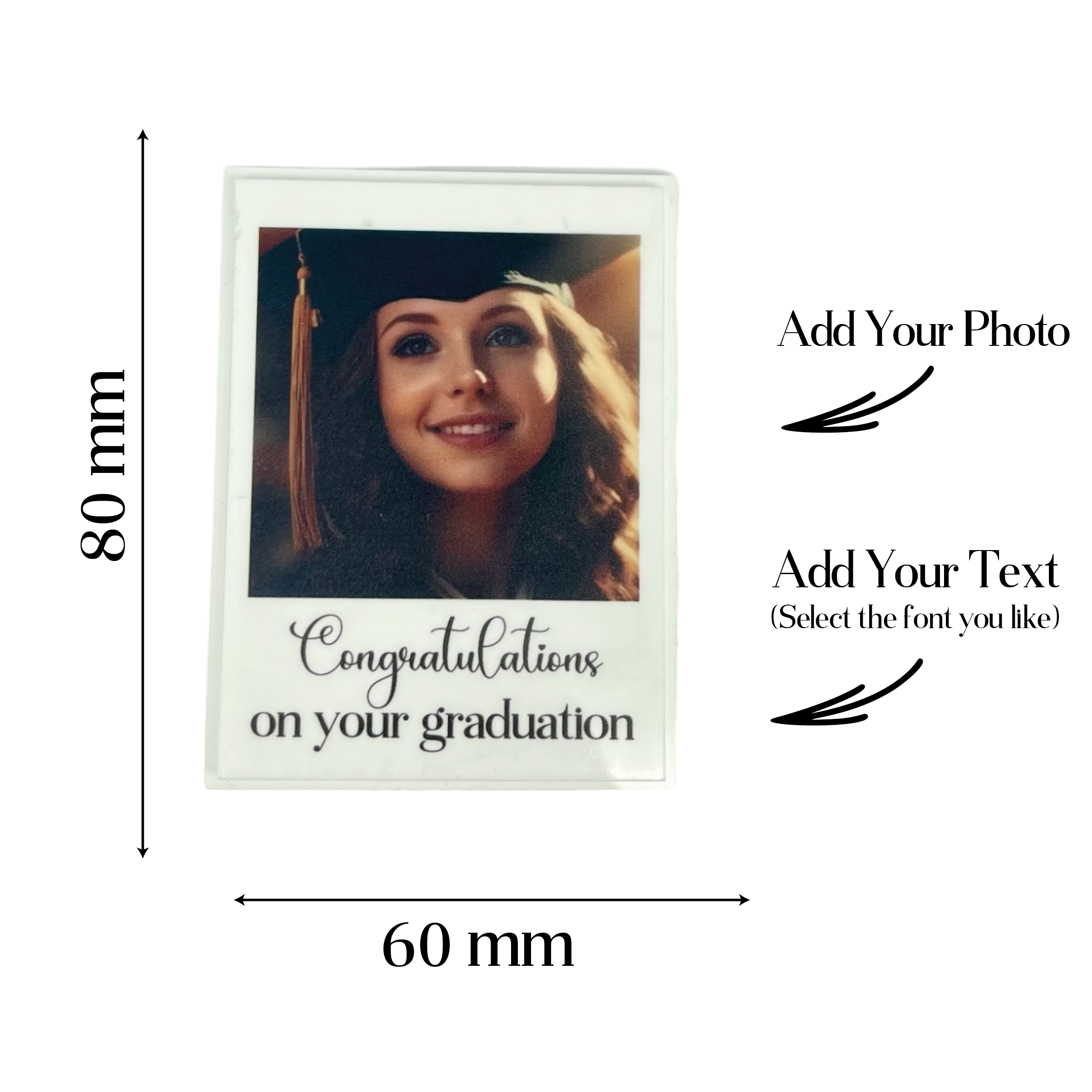 Graduation Fridge Magnet | bespoke fridge decor | Photo keepsake Magnet