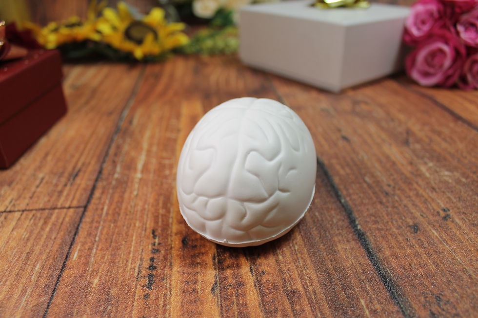 Thumbnail: Personalised brain shape anti stress toy stress ball funny gift printed