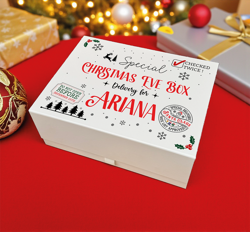 Thumbnail: Personalised Christmas Eve Box, Santa Claus Delivery Box, Christmas Gift Box