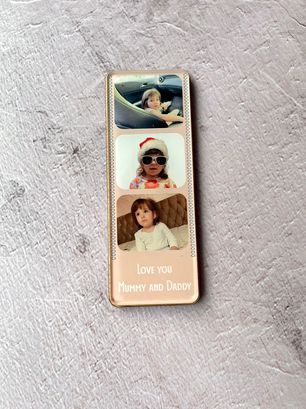 Thumbnail: Photo Strip Polaroid with text | Personalised Fridge magnet | Wedding favours |