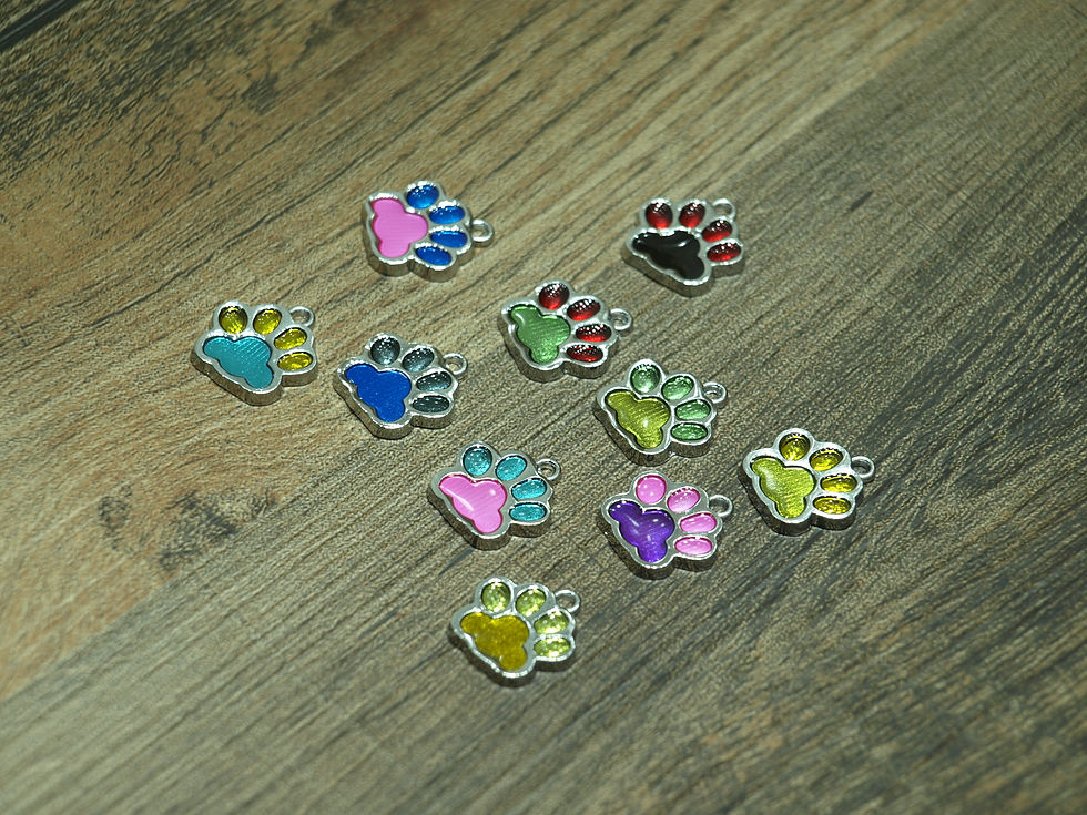 Thumbnail: Paw shape cat/dog tag Multi colored type2