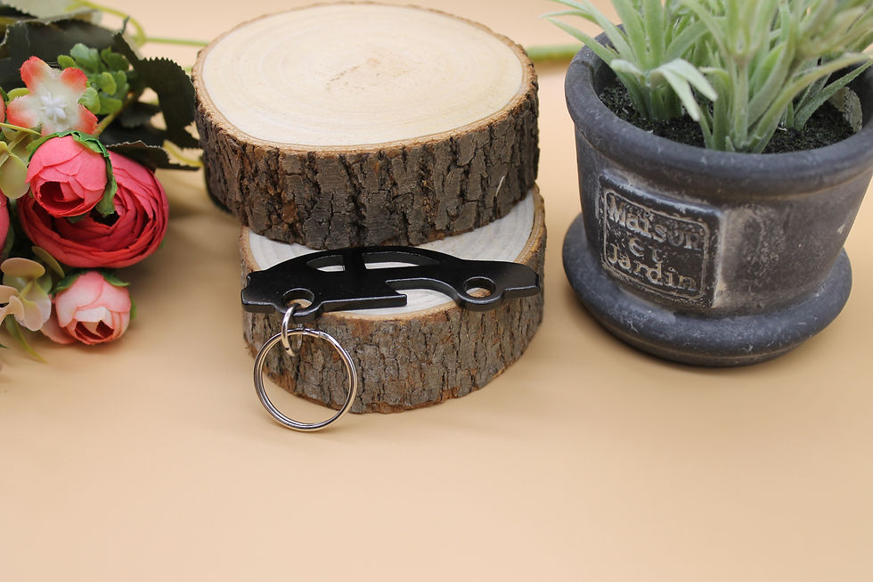 Thumbnail: Bottle opener keyring car shape engraved with any name logo text Christmas