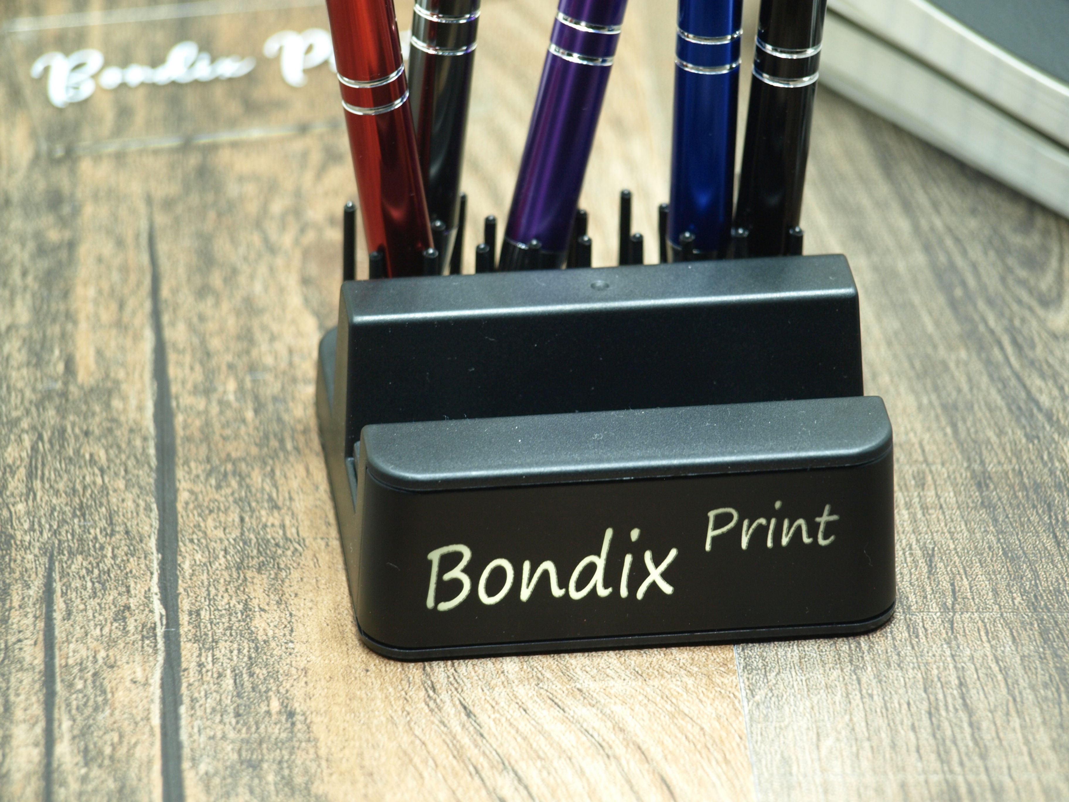 Personalised illuminated logo phone pen holder or 5 pens