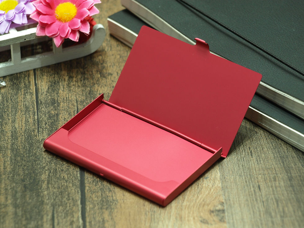 Thumbnail: Metal Business Card Holder red
