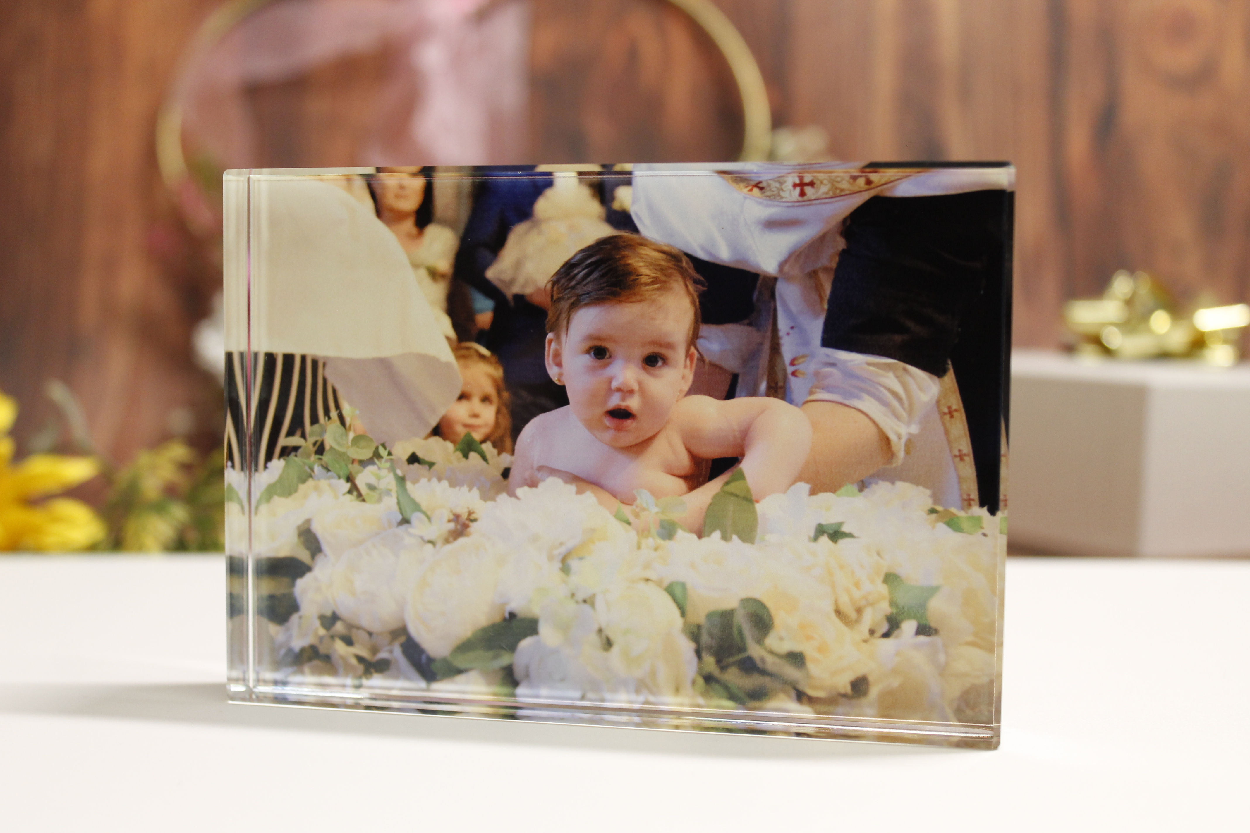 Personalised Crystal rectangle photo block with Any Custom Photo
