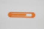 Thumbnail: Personalised engraved aluminium orange Ruler 15 cm paper clip with any name logo