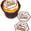 Thumbnail: Cupcake topper personalised Merry Christmas | Frosted Hex Topper Discs