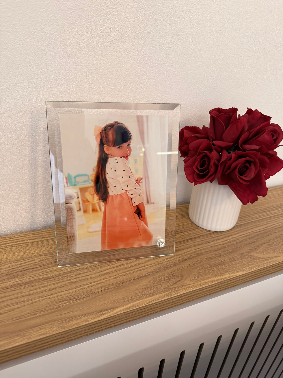 Thumbnail: Glass photo frame, portrait or landscape photo 18cm x 22.5cm