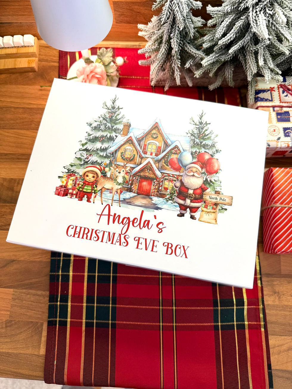 Thumbnail: Personalised Name and Santa Christmas Eve Box, Santa Claus Delivery Box