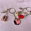 Thumbnail: Personalised Flower Shape Rose Keyring, Rose Keychain with Custom Charm Keyring,