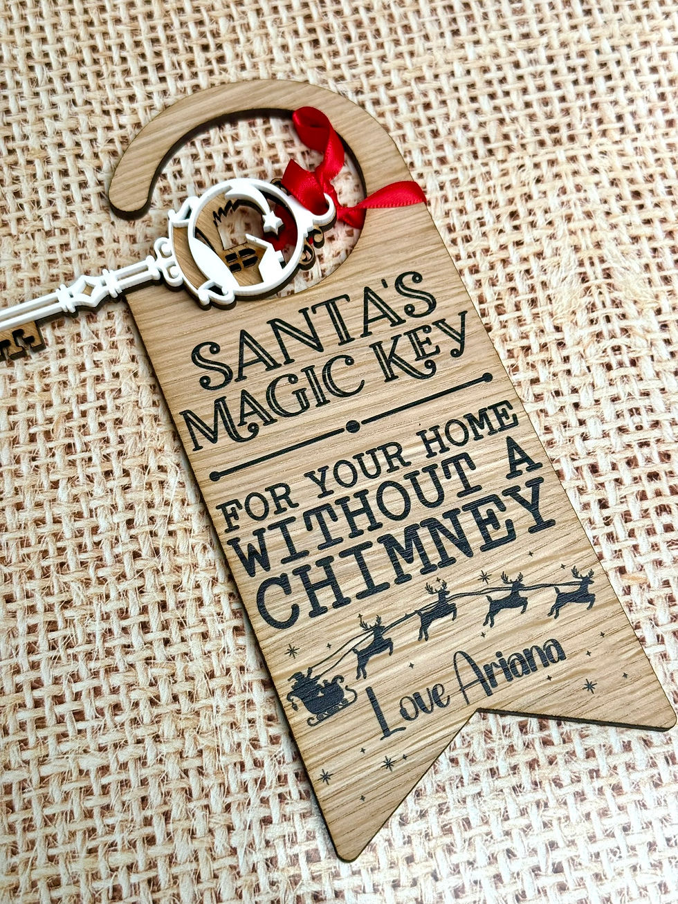 Thumbnail: Personalised Santa’s Magic Key | Christmas Decoration Keepsake|Christmas Eve Box