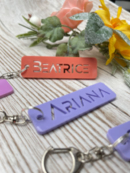 Personalised Keyring | Rectangle key chain | Engraved Gift
