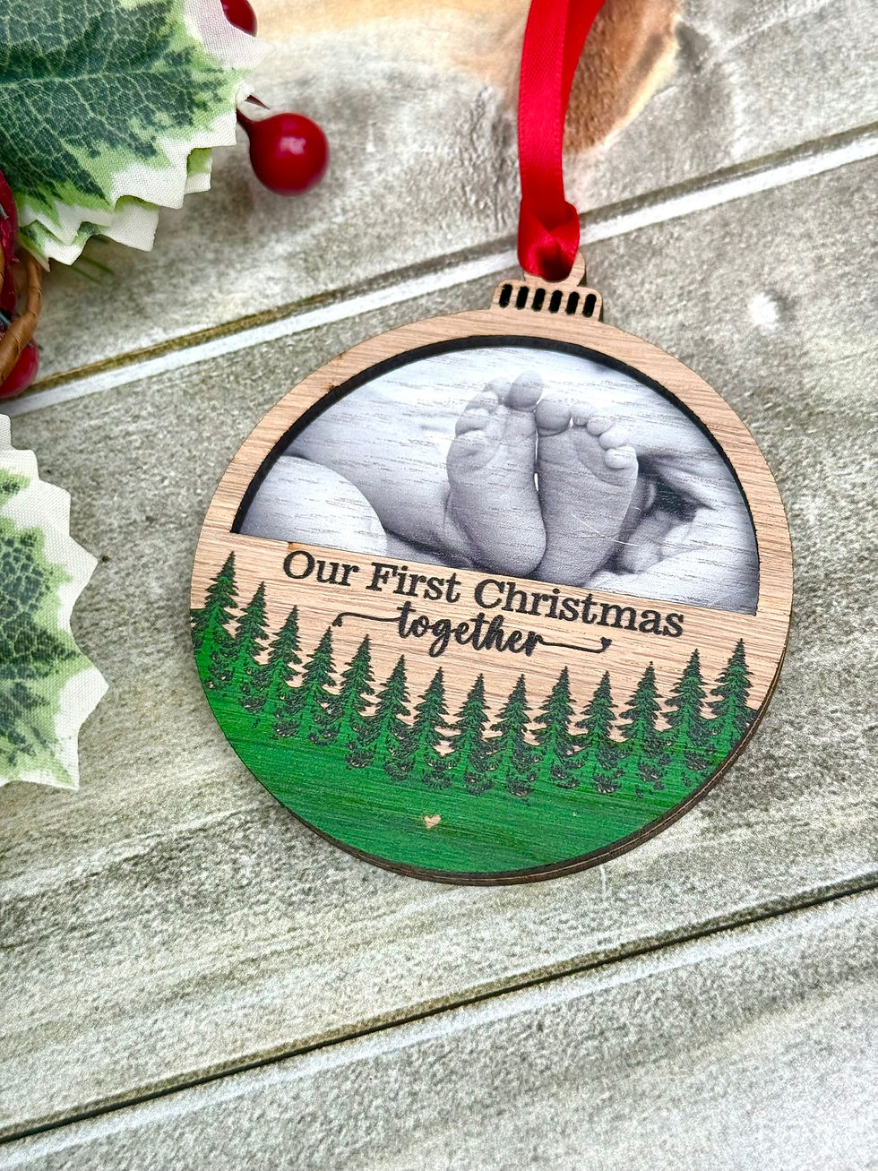Thumbnail: Personalised Baby's First Christmas Bauble | "Our First Christmas Together"