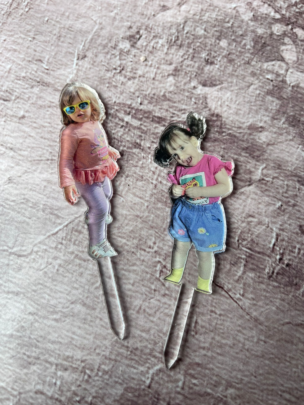 Thumbnail: Personalised Unique Cake Topper with Photo Silhouette|Birthday Party Cake Topper