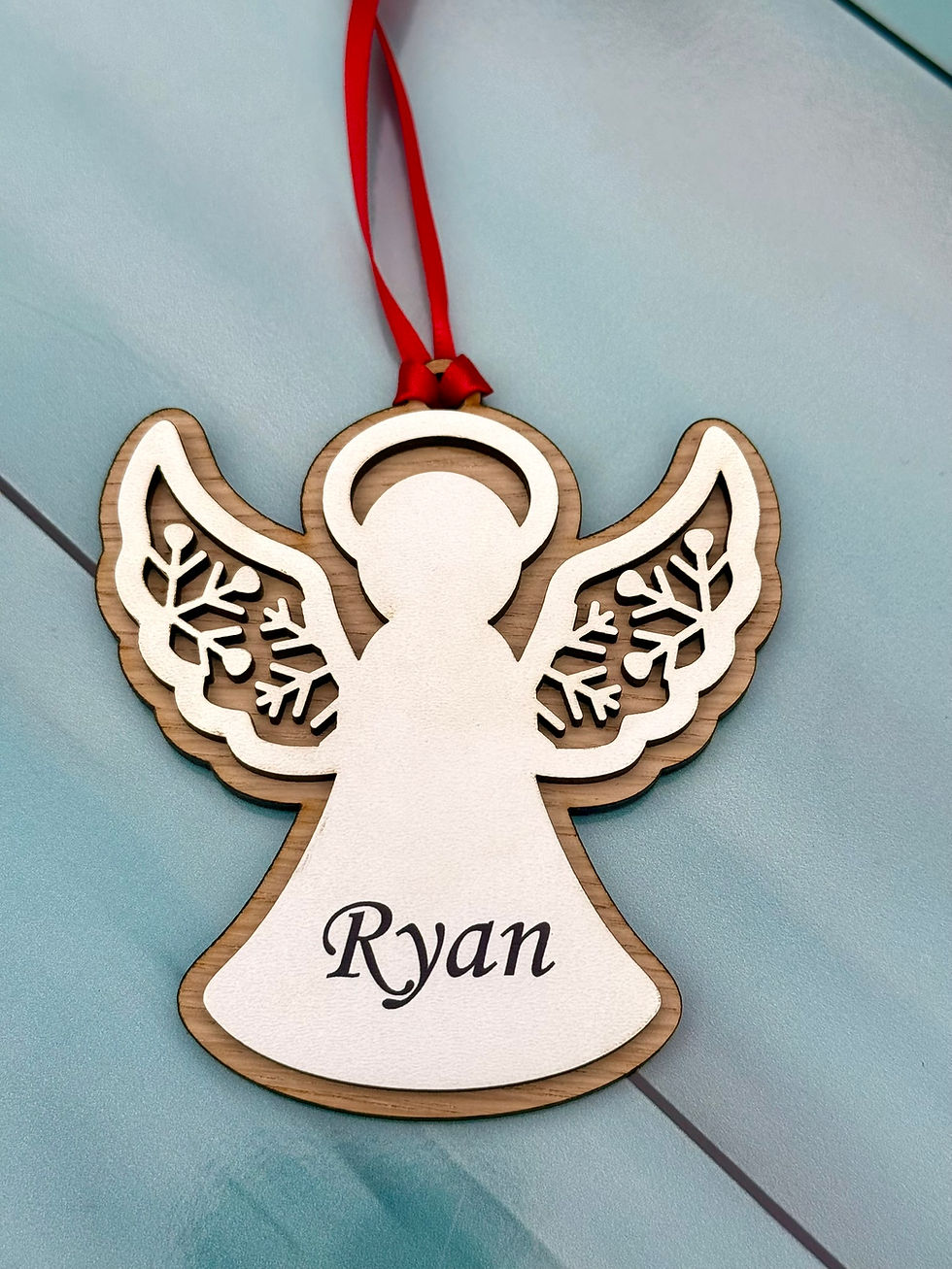 Thumbnail: Personalised Angel Bauble Christmas Ornament | Custom Name | Gift Ornament