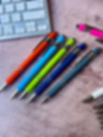 Thumbnail: Personalised Metal Pen with Stylus and Soft Touch | Custom Engraved Black Ink