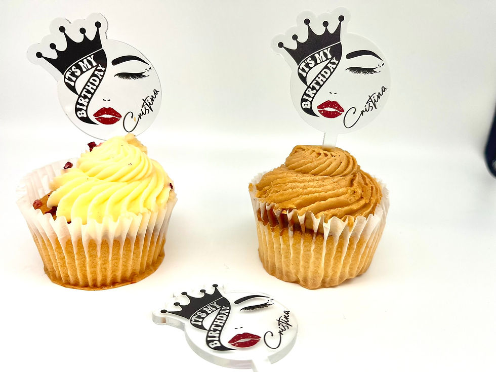 Thumbnail: Birthday Queen Cake topper | cupcake topper personalised with name