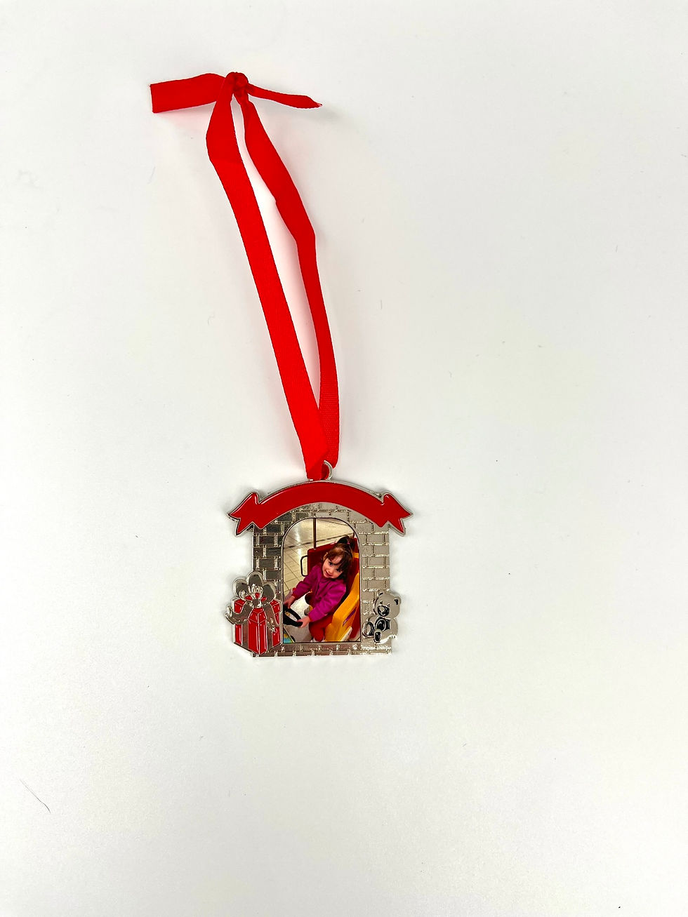 Thumbnail: Personalised door shape Christmas tree decorations with photo, bauble with photo