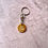 Thumbnail: Personalised coloured metal trolley coin, pound shape coin, trolley coin keyring