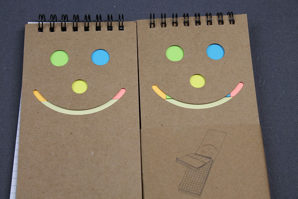 Thumbnail: Personalised notepad with sticky notes notebook brown