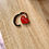 Thumbnail: Personalised Red Heart foldable bag Hook, hand bag holder, personalised