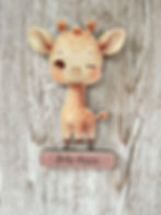 Thumbnail: Giraffe with name wall plaque, Animals nursery wall decor, Baby Giraffe, Childre