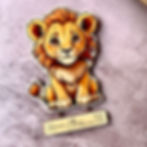 Thumbnail: Lion Shape Wall Art | Custom Newborn Gift with Name, Size, Weight, and Height |