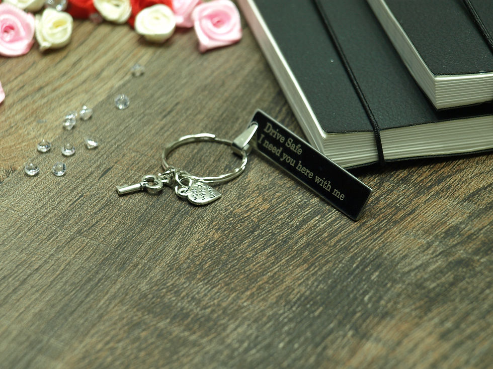 Thumbnail: Metal rectangle 50 x 10mm Keyring