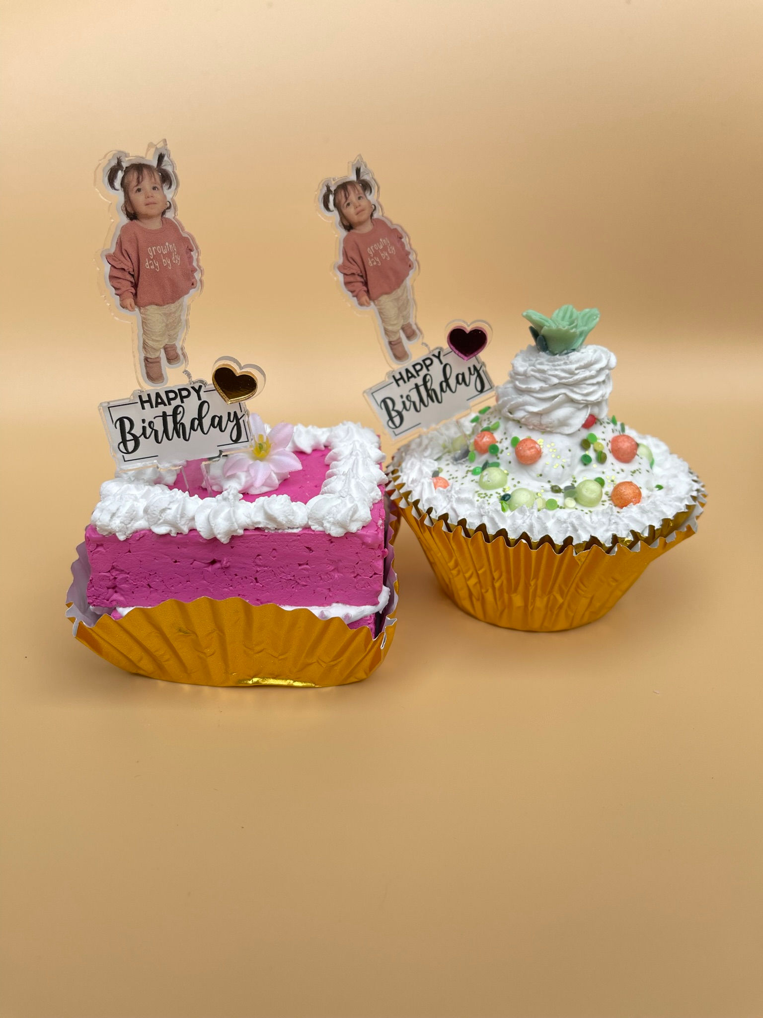 Personalised cupcake topper | Photo cake topper