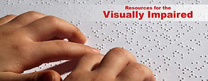 This is an image of a header that reads visually impaired.