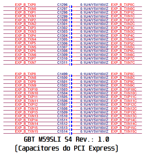 Capacitores PCIe - GBT GA M59SLI S4