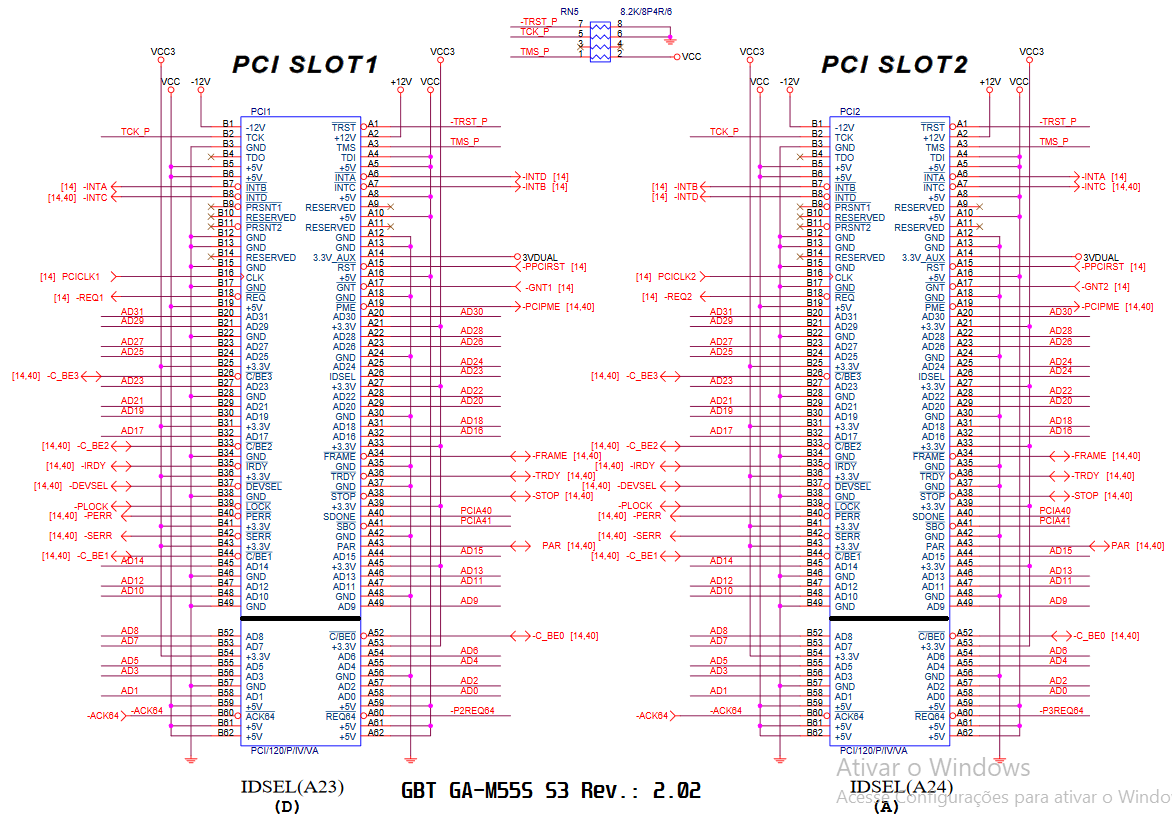 PCI slots - GBT GA-M55S S3 Rev. 2.02