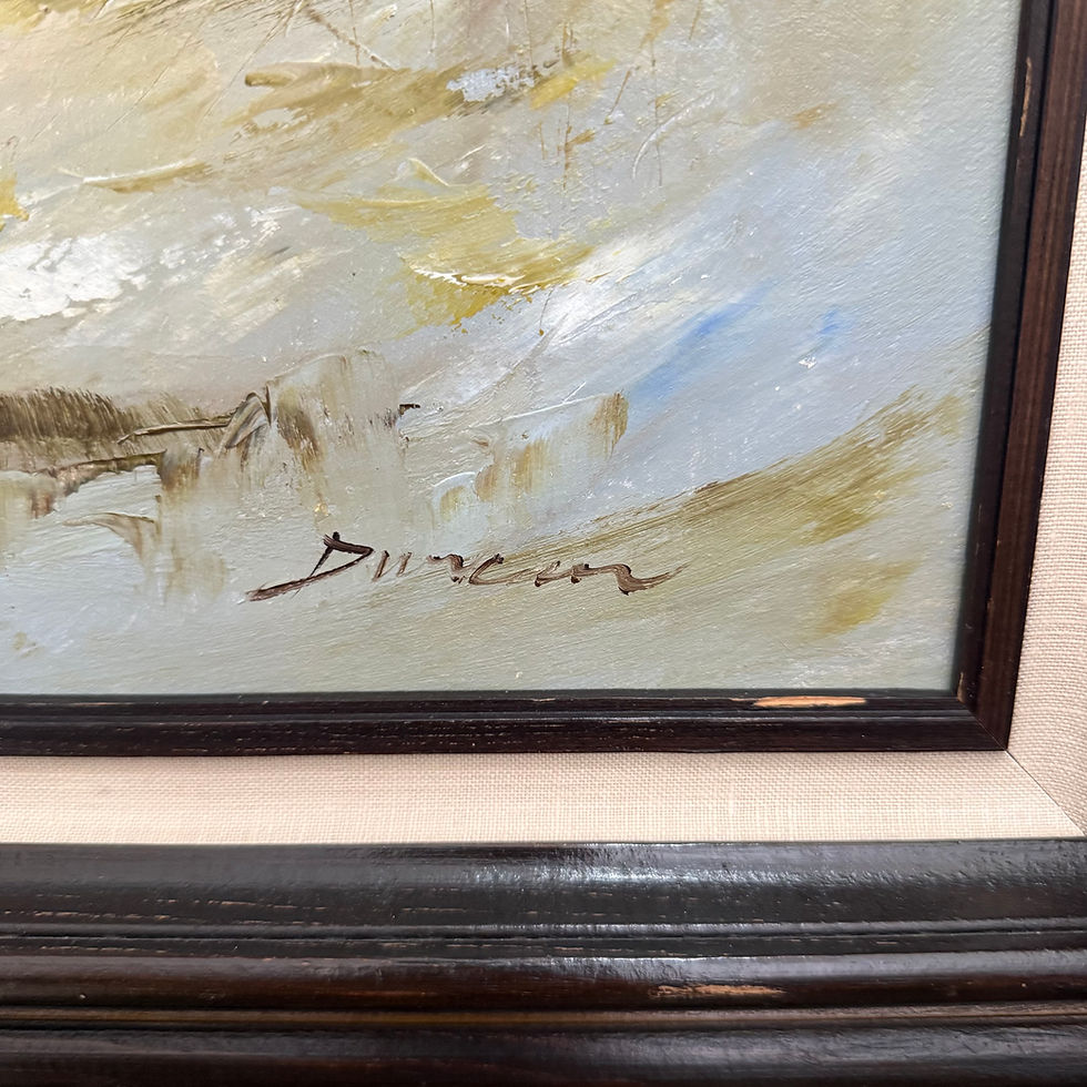Thumbnail: Signed Oil Painting on Canvas | Lighthouse Seascape