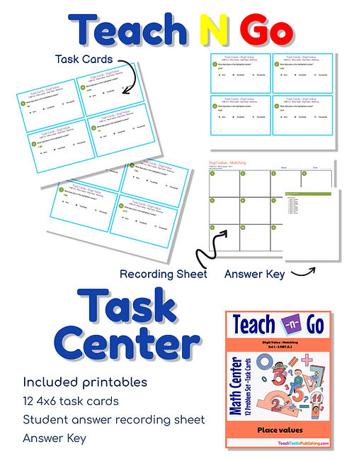 Touch Counting Math Center| TeachTastic IEP Teaching Resources